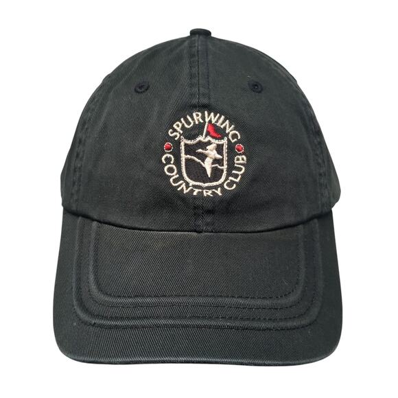 Spur Wing Country Club Baseball Cap Black One Size Adjustable Dorfman Pacific - Picture 1 of 9